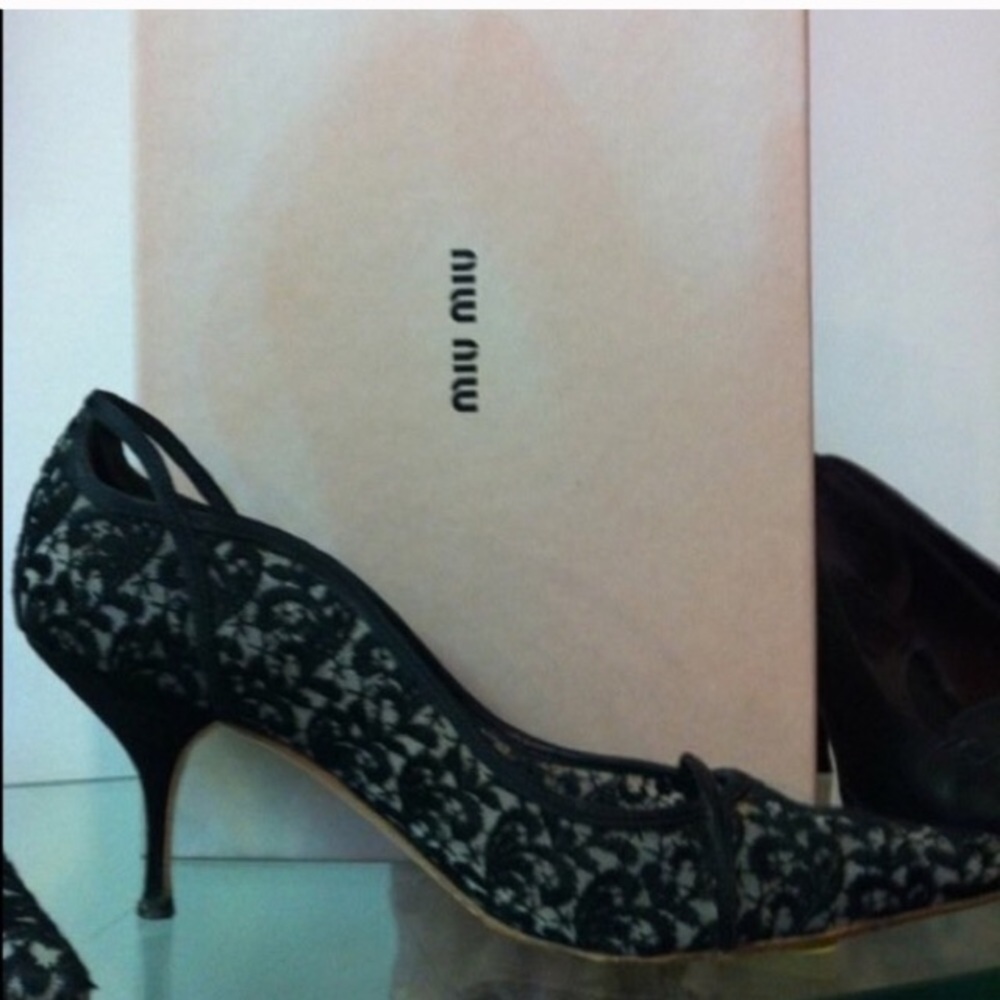 Miu Miu black lace heels - Picture 7 of 7